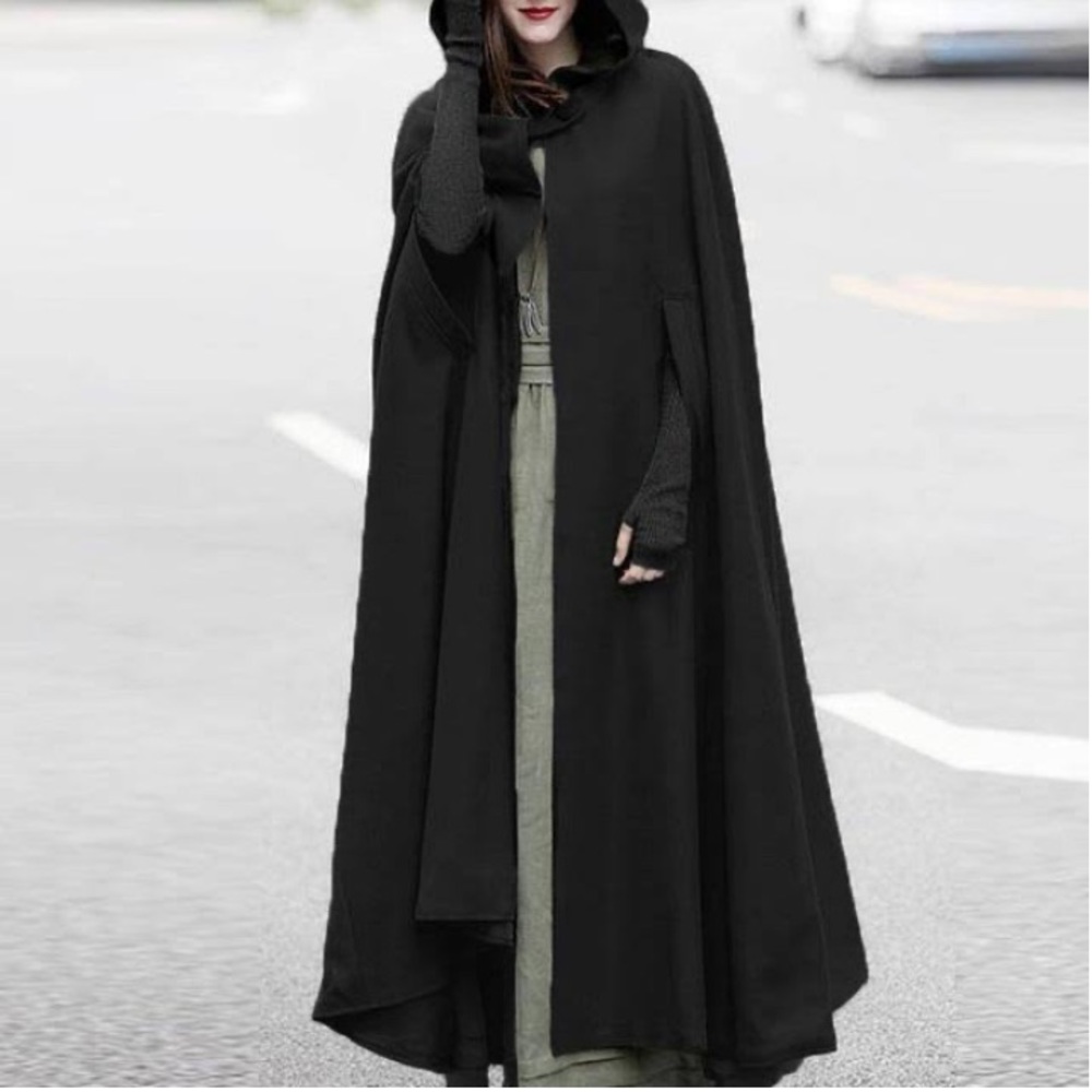 Hooded Cloak with Arm Slits